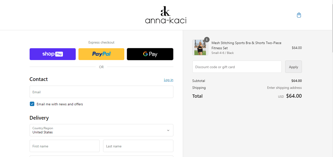 How to apply Anna Kaci coupon code